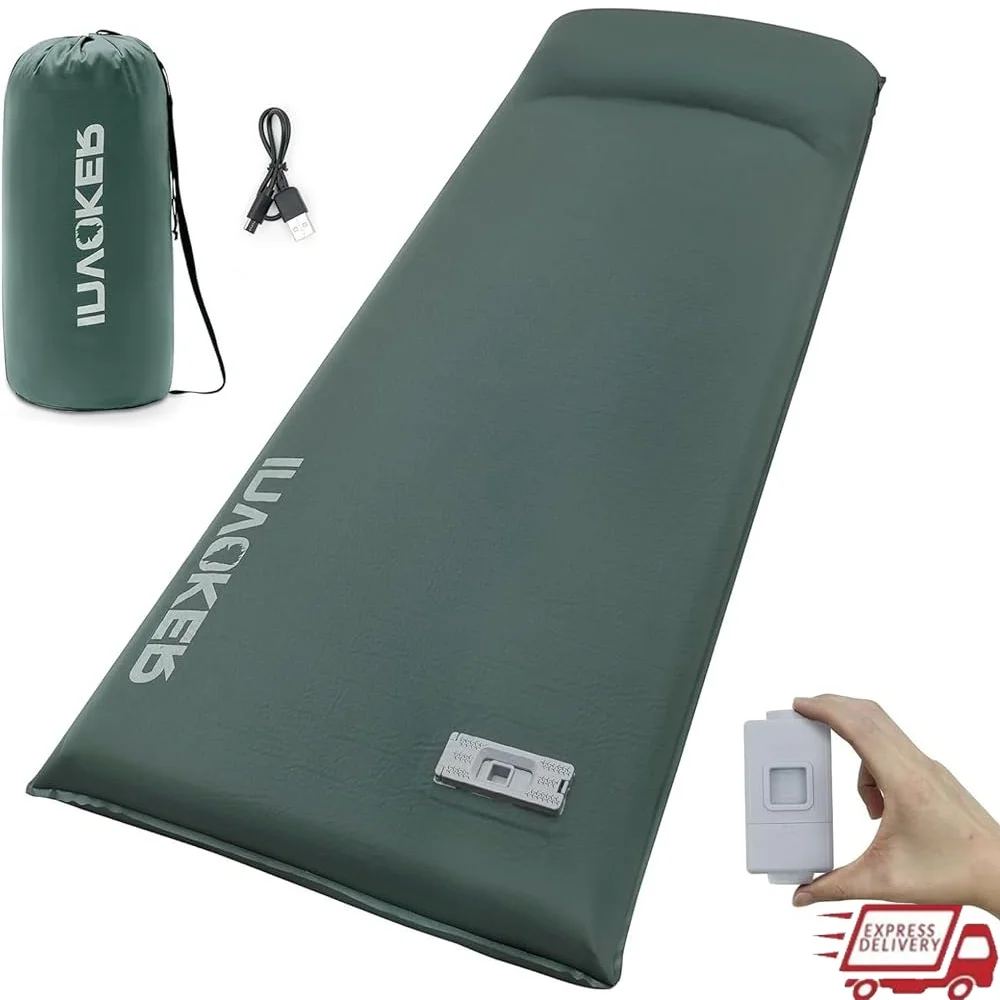 Camping Sleeping Pad Self Inflating Built-in Electric Pump Fast 20s Inflate Ultra Thick Foam Pad Lightweight Portable Outdoor
Camping Sleeping Pad Self Inflating Built-in Electric Pump Fast 20s Inflate Ultra Thick Foam Pad Lightweight Portable Outdoor