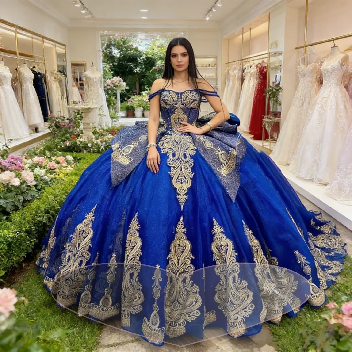 Customized Royal Blue Quinceanera Dresses Cap Sleeve Lace Applique Ball Gown Prom Birthday Party Dress Sweet 15 16 Year Girl
Customized Royal Blue Quinceanera Dresses Cap Sleeve Lace Applique Ball Gown Prom Birthday Party Dress Sweet 15 16 Year Girl