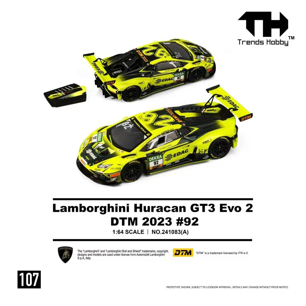 Trends Hobby 1/64 Huracan GT3 Evo 2 DTM 2023 Alloy Diecast Model Car Racing Supercar Metal Toy Gift for Boys Girls
Trends Hobby 1/64 Huracan GT3 Evo 2 DTM 2023 Alloy Diecast Model Car Racing Supercar Metal Toy Gift for Boys Girls