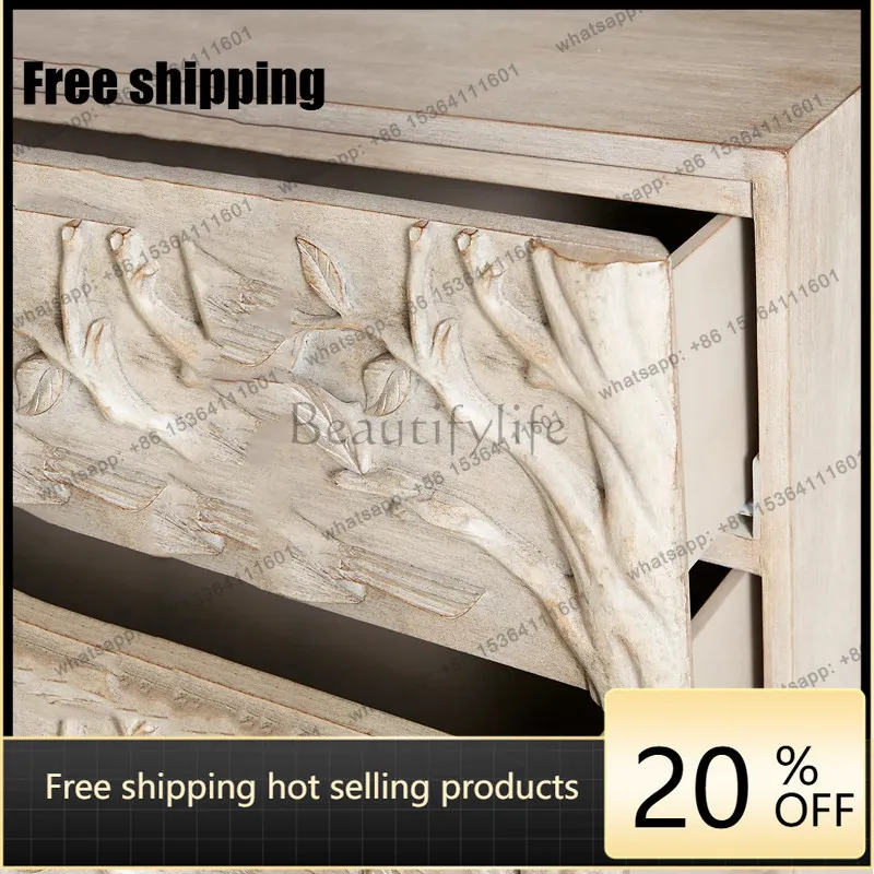 LD American rural solid wood dining side cabinet carved decorative cabinet custom furniture
LD American rural solid wood dining side cabinet carved decorative cabinet custom furniture