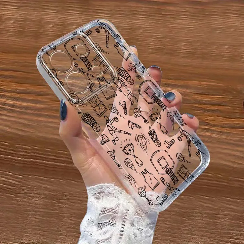 Basketball Element Illustration For Xiaomi Redmi Note 15 14 13 12 11E 9 9T 8 8T Pro Plus Turbo 5G Fashion TPU Transparent Case
Basketball Element Illustration For Xiaomi Redmi Note 15 14 13 12 11E 9 9T 8 8T Pro Plus Turbo 5G Fashion TPU Transparent Case
