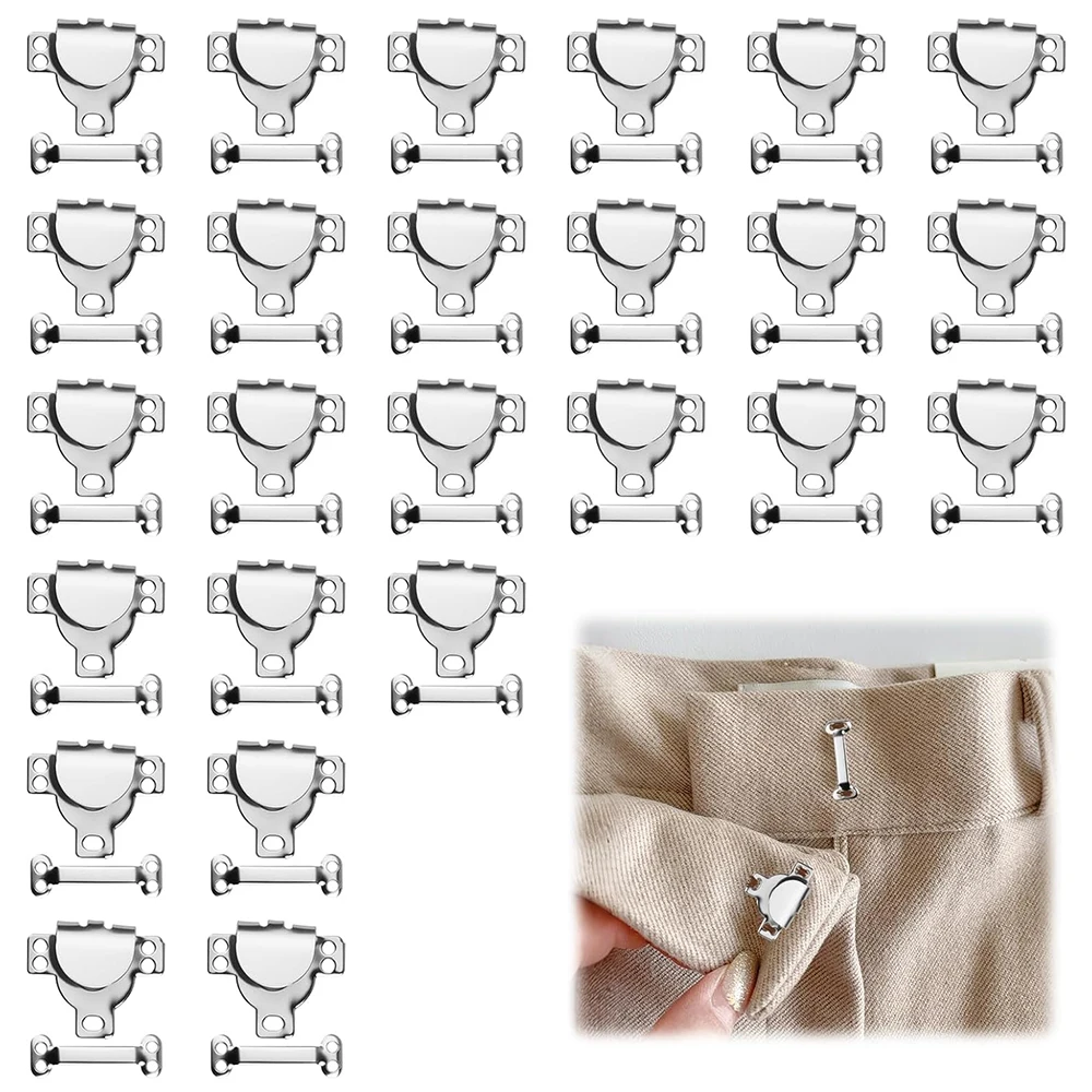 50 Sets Sewing Hook and Eye Closures for Clothing Flat Hook and Eye Closure Clasp Snaps for Sewing Fasteners Kit for Clothing
50 Sets Sewing Hook and Eye Closures for Clothing Flat Hook and Eye Closure Clasp Snaps for Sewing Fasteners Kit for Clothing