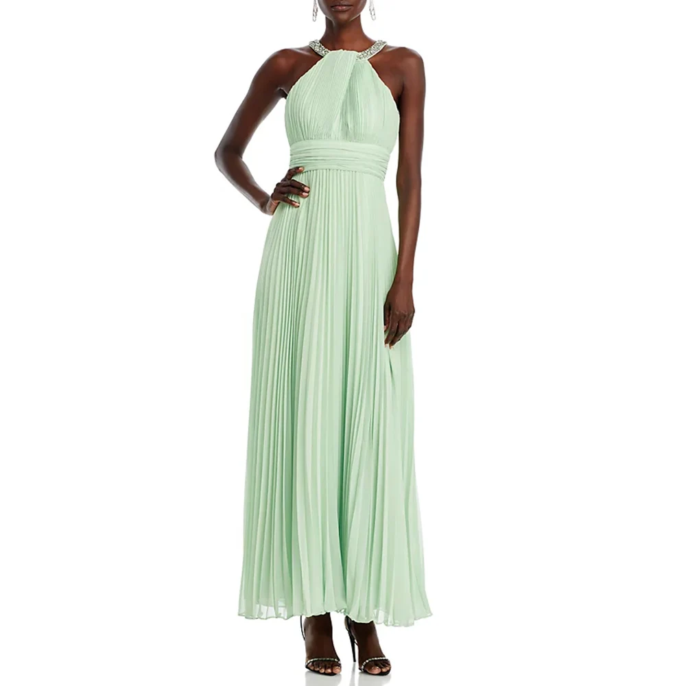 Elegant Long Beads Evening Dresses for Women Halter Ankle-Length Straight Pleats Special Events Prom Party Wedding Dress 2024
Elegant Long Beads Evening Dresses for Women Halter Ankle-Length Straight Pleats Special Events Prom Party Wedding Dress 2024
