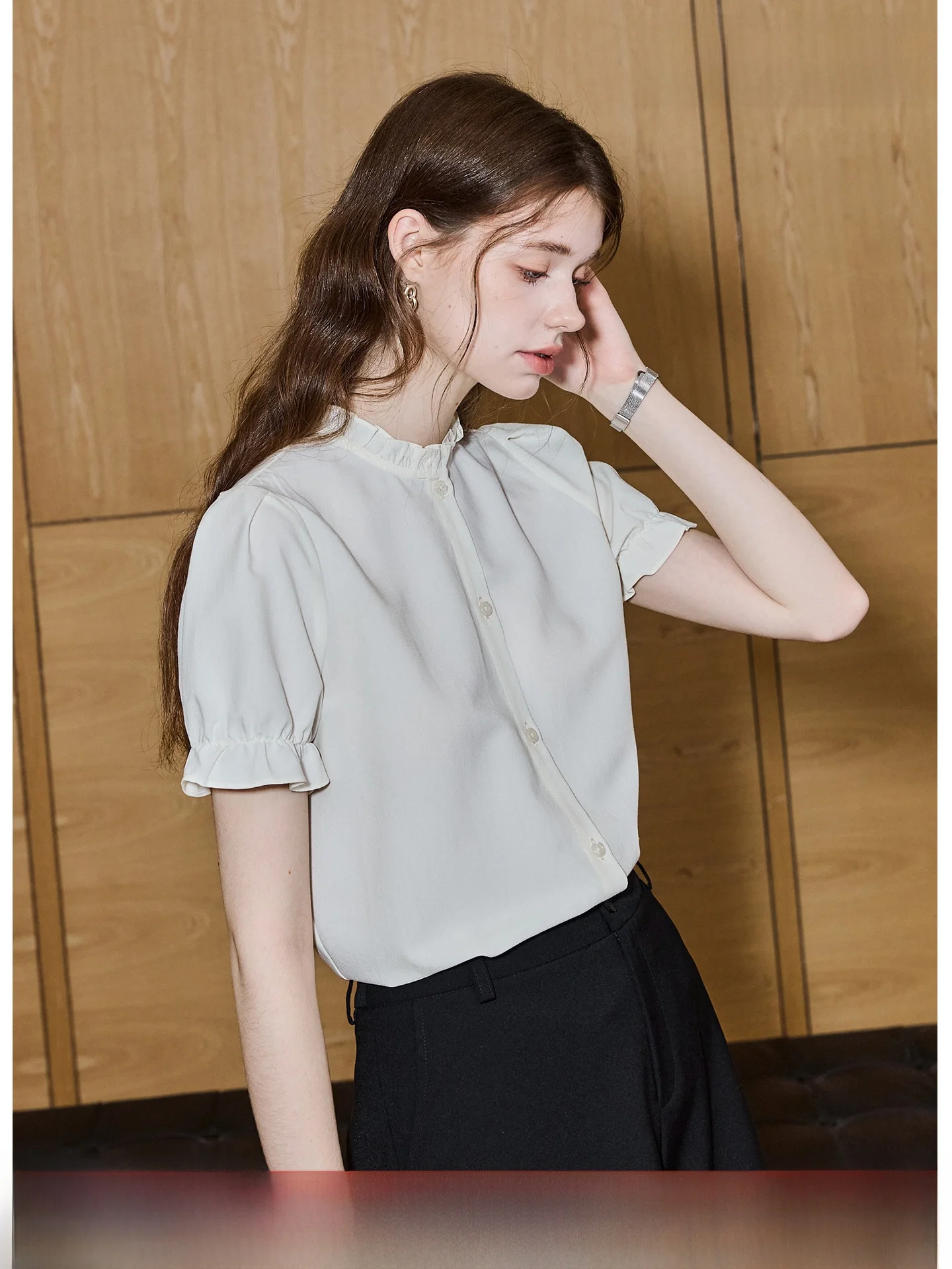 KuNMaViMi Women's Bubble Sleeve Shirt Stand Collar Korean Style Peach Color Summer New Arrival Breathable Comfortable Casual ...
KuNMaViMi Women's Bubble Sleeve Shirt Stand Collar Korean Style Peach Color Summer New Arrival Breathable Comfortable Casual ...