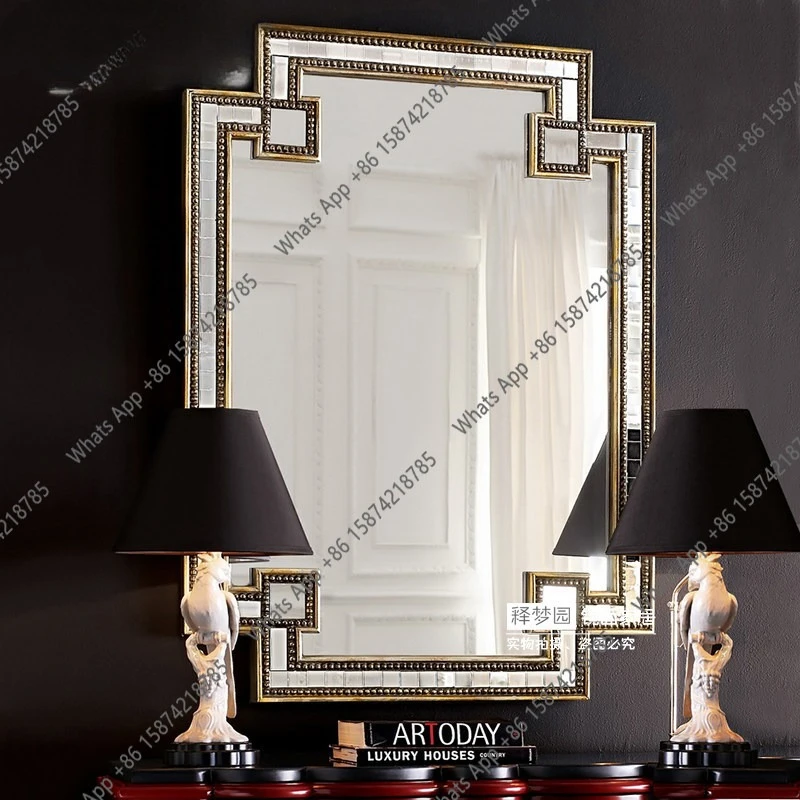 Neoclassical mirror decoration entrance mirror makeup wall decoration hanging mirror neoclassical postmodern sense of luxury
Neoclassical mirror decoration entrance mirror makeup wall decoration hanging mirror neoclassical postmodern sense of luxury