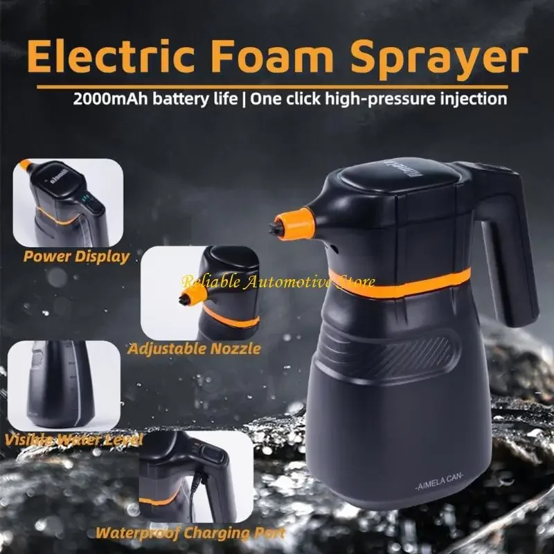 Electric Powerful Foam Sprayer Rechargeable Car Wash Cordless Foaming Spray Car Washer Gardening Watering Can Tools
Electric Powerful Foam Sprayer Rechargeable Car Wash Cordless Foaming Spray Car Washer Gardening Watering Can Tools