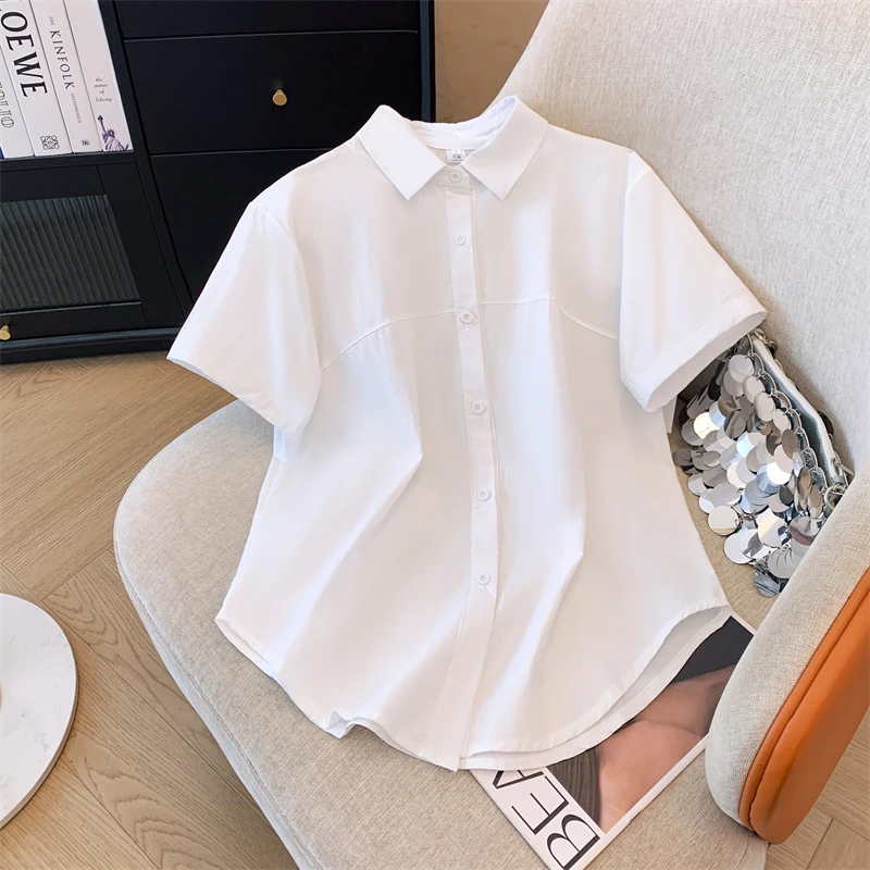 Summer New Pure Cotton Commute irt Women's ort Sve Korean Sle Ele Top Japanese Sle irt Women Casual Collar
Summer New Pure Cotton Commute irt Women's ort Sve Korean Sle Ele Top Japanese Sle irt Women Casual Collar