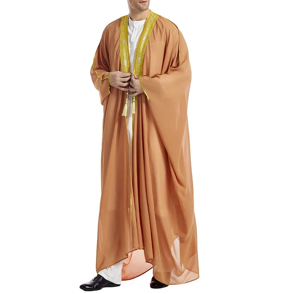 Черный мусульманский халат с длинным рукавом и длинным рукавом Jubba длиной до щиколотки, новый повседневный стиль, вырез без воротника, не стрейч
Черный мусульманский халат с длинным рукавом и длинным рукавом Jubba длиной до щиколотки, новый повседневный стиль, вырез без воротника, не стрейч