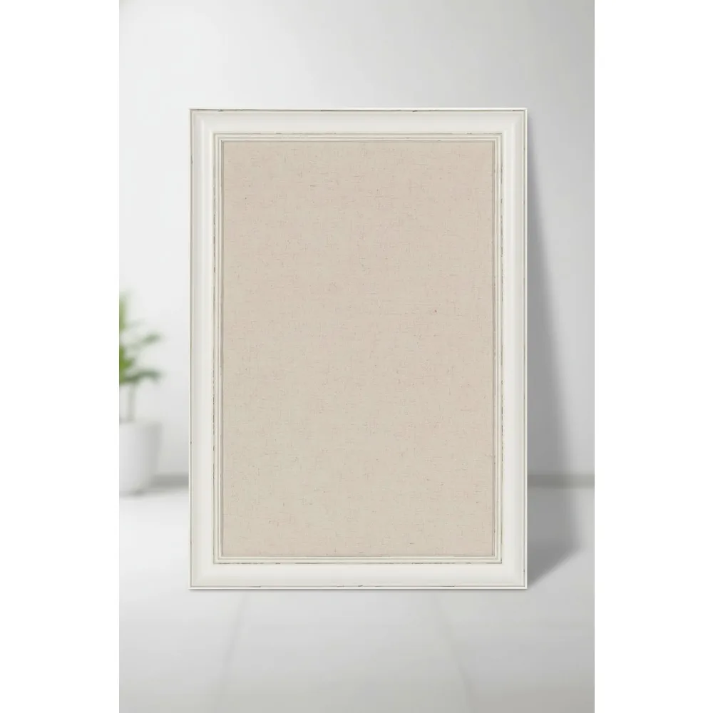 Soft White Framed Linen Fabric Pinboard 18x27 Inches, Decorative Wall Memo Board for Home Office Organization
Soft White Framed Linen Fabric Pinboard 18x27 Inches, Decorative Wall Memo Board for Home Office Organization