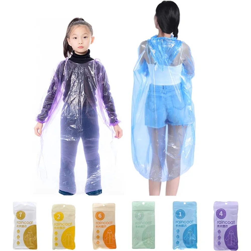 6 Pack Disposable Rain Ponchos Family Pack, Emergency Waterproof Clear Ponchos,with Hood Disposable Raincoat
6 Pack Disposable Rain Ponchos Family Pack, Emergency Waterproof Clear Ponchos,with Hood Disposable Raincoat