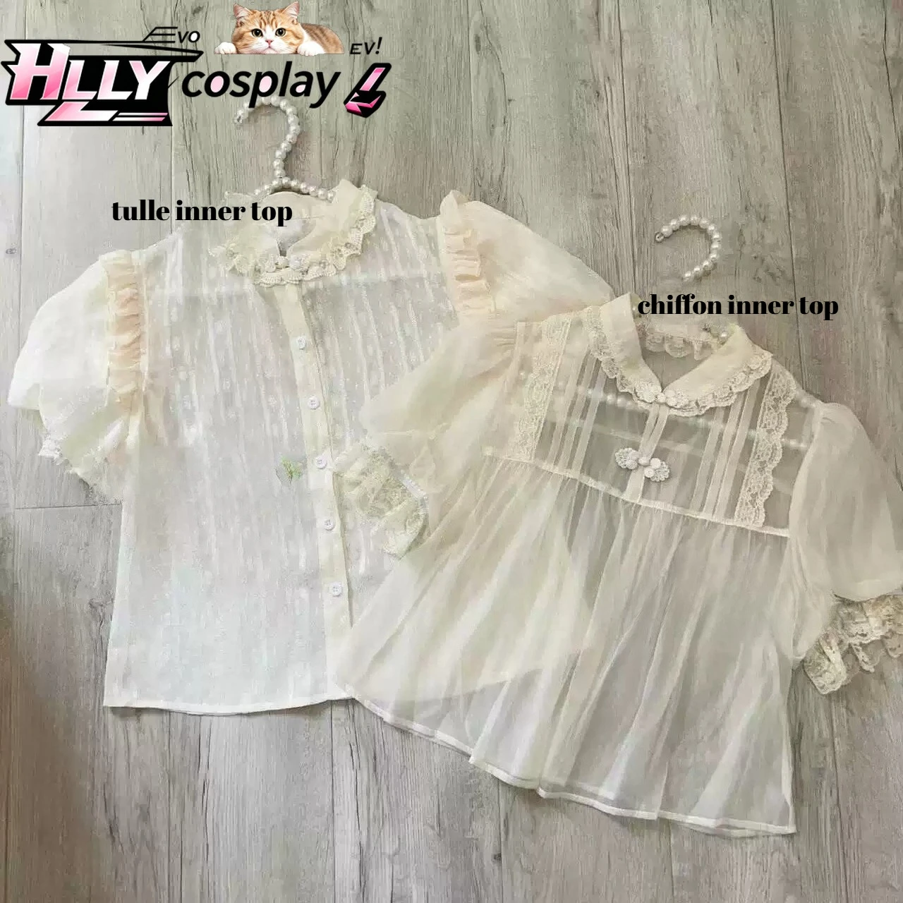 Sweet Kawaii Lolita Super Soft Tulle Blouse Inner Shirt Top Summer Cosplay Costume Party Daily Wear Breathable Lightweight
Sweet Kawaii Lolita Super Soft Tulle Blouse Inner Shirt Top Summer Cosplay Costume Party Daily Wear Breathable Lightweight