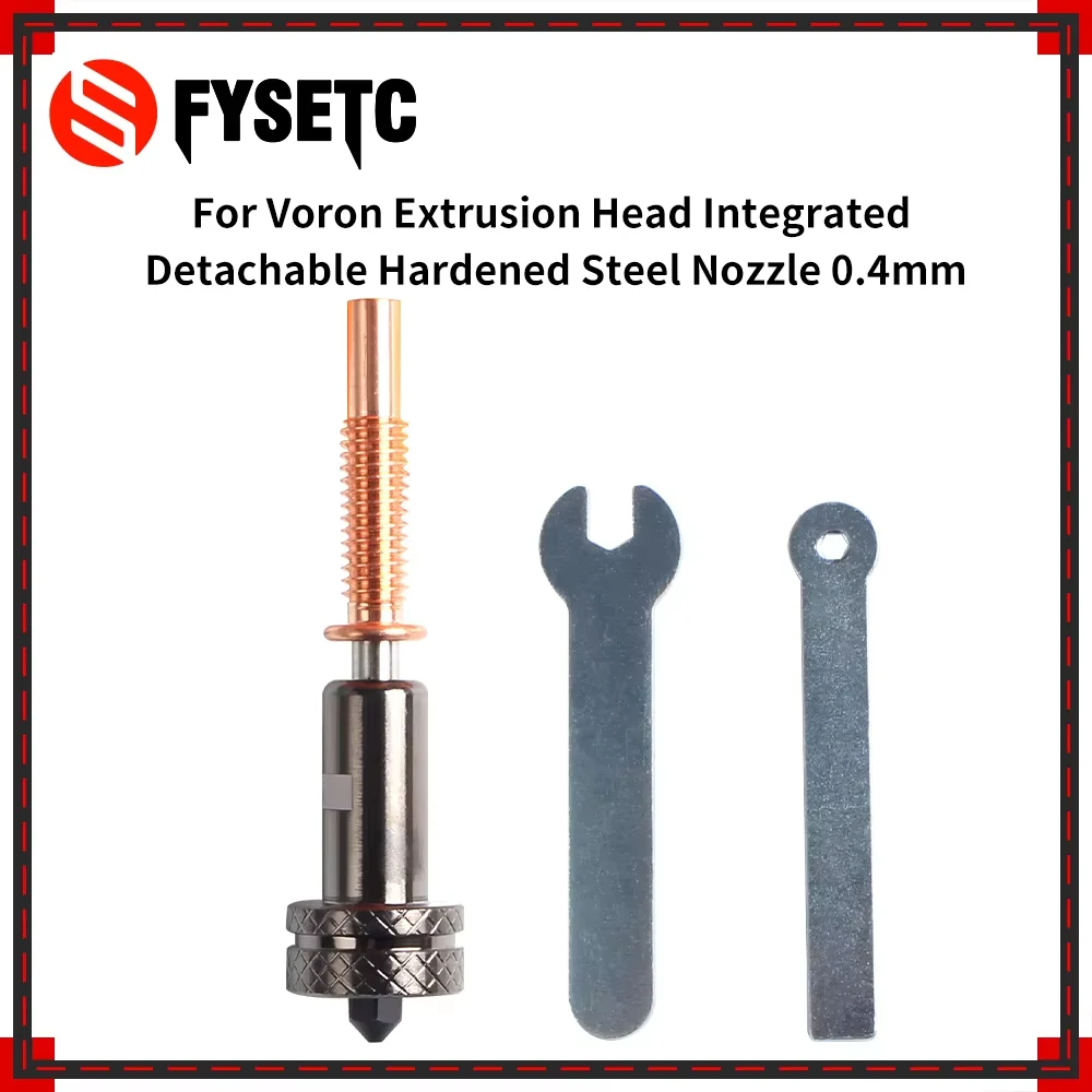 Upgraded Detachable High Flow Hotend For Voron Integrated With Hardened Steel 0.4mm Nozzle Titanium/TC4 Material Parts
Upgraded Detachable High Flow Hotend For Voron Integrated With Hardened Steel 0.4mm Nozzle Titanium/TC4 Material Parts