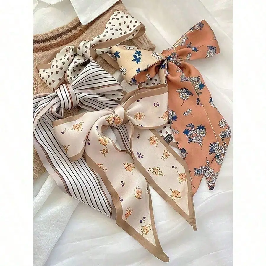 4pcs/Set Elegant Khaki Silk Scarves & Floral Pattern Hairbands & Stylish Hair Tie, Multi-Use For Daily Life And Vacation Headband Turban Headband Sweatband, School Stuff, College, Headbands Fall Winter Hair Band Hair Accessories For Women
4pcs/Set Elegant Khaki Silk Scarves & Floral Pattern Hairbands & Stylish Hair Tie, Multi-Use For Daily Life And Vacation Headband Turban Headband Sweatband, School Stuff, College, Headbands Fall Winter Hair Band Hair Accessories For Women