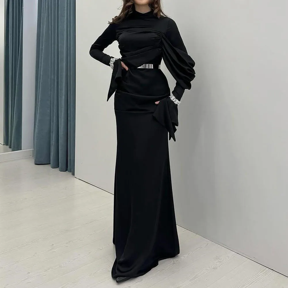 Customized A-Line Prom Dresses Floor-Lengt High-Neck Full Sleeve Evening Gown Fashion Sequined Sashes Simple Draped PartY Gown
Customized A-Line Prom Dresses Floor-Lengt High-Neck Full Sleeve Evening Gown Fashion Sequined Sashes Simple Draped PartY Gown