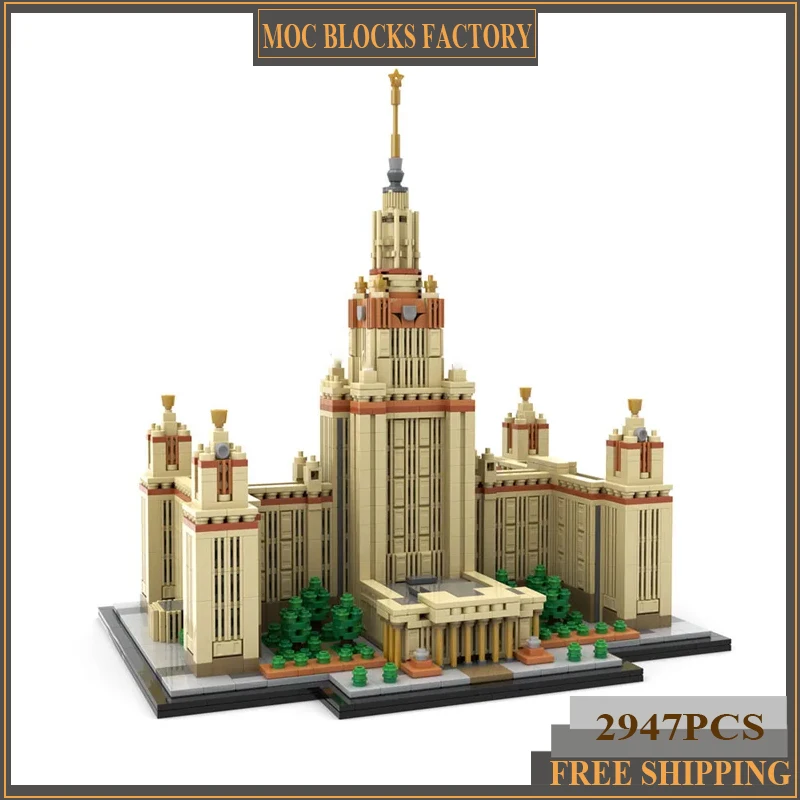 Строительные кирпичи Moc, Московский государственный университет, масштаб 1:800 (М. В. Ломоносовский университет), модульные блоки, подарочная игрушка, набор «сделай сам», сборка
Строительные кирпичи Moc, Московский государственный университет, масштаб 1:800 (М. В. Ломоносовский университет), модульные блоки, подарочная игрушка, набор «сделай сам», сборка