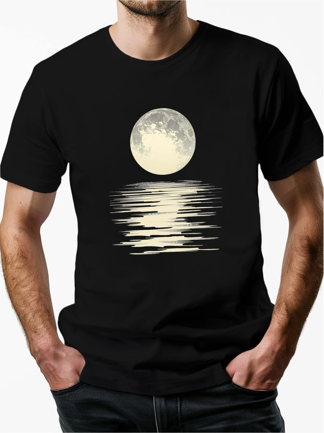 Moonlight reflection G500 pure cotton men's T-shirt comfort fit, graphic t shirts
Moonlight reflection G500 pure cotton men's T-shirt comfort fit, graphic t shirts