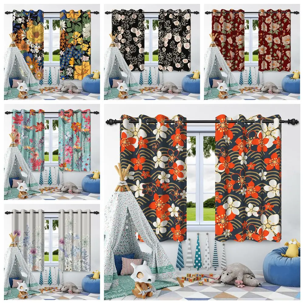 2pcs Luxury Boho Flowers Window Curtains for Home Bedroom Living Room Drakening Heat Insulation Noise Reduction Blackout Drapes 
2pcs Luxury Boho Flowers Window Curtains for Home Bedroom Living Room Drakening Heat Insulation Noise Reduction Blackout Drapes