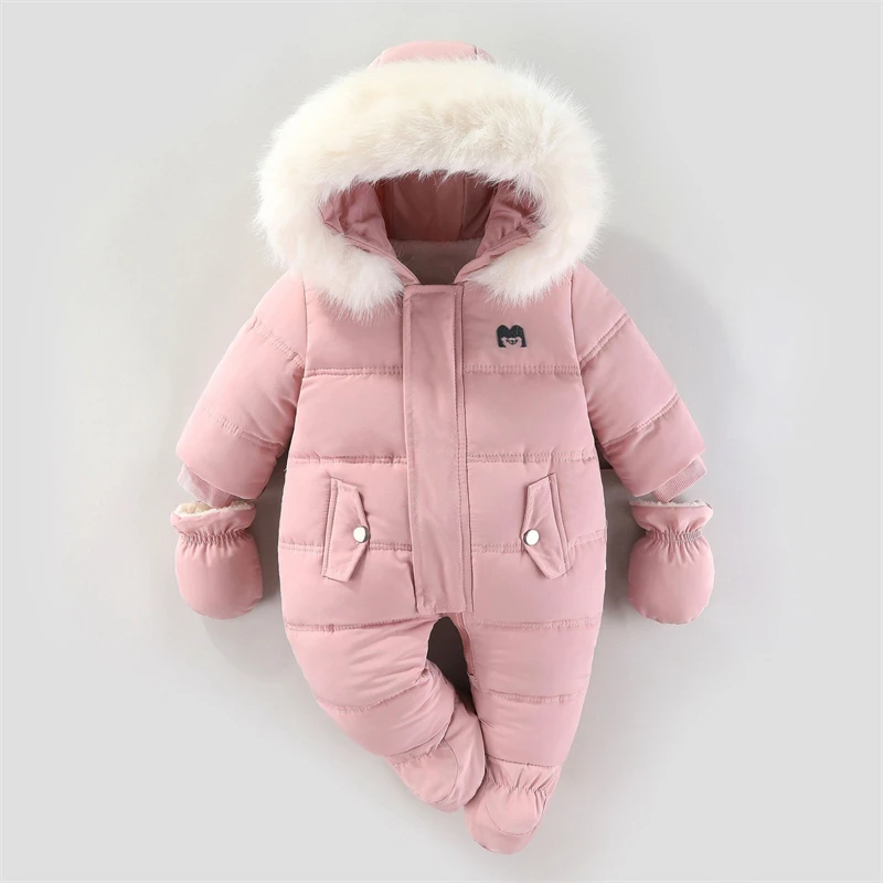 Winter Newborn Baby Girl Clothes Thicken Baby Romper With Gloves Warm Baby Jumpsuit Hooded Plus Velvet Children Snow Wear 0-18M
Winter Newborn Baby Girl Clothes Thicken Baby Romper With Gloves Warm Baby Jumpsuit Hooded Plus Velvet Children Snow Wear 0-18M