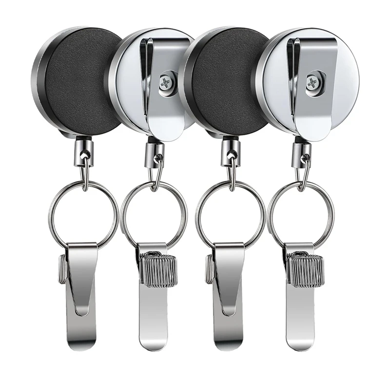 4 Piece Retractable Pull Pen Pencil Holder Silver & Black Stainless Steel Universal Pen Lanyard Retractable With Belt Clip
4 Piece Retractable Pull Pen Pencil Holder Silver & Black Stainless Steel Universal Pen Lanyard Retractable With Belt Clip