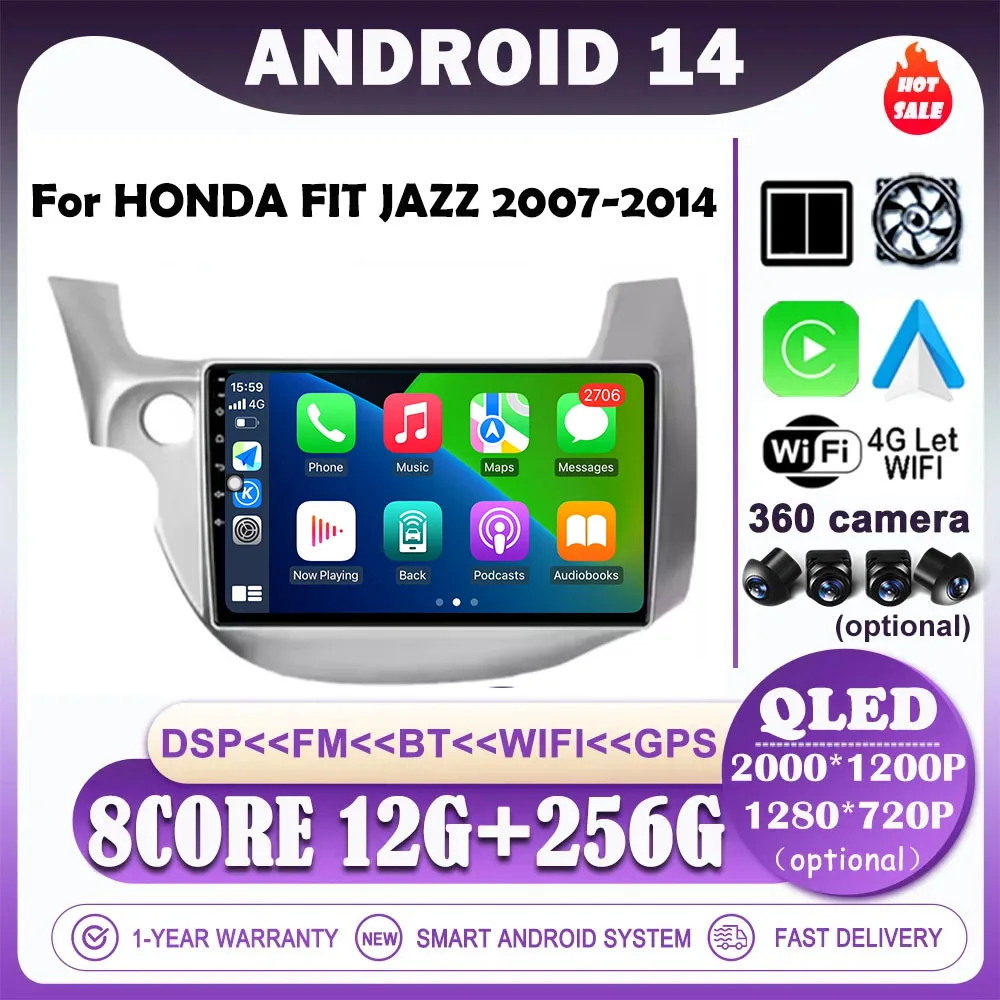 LHD RHD для HONDA FIT JAZZ 2007-2014 Android 14 Автомобильный мультимедийный плеер WIFI Carplay QLED Экран Радио Стерео GPS Навигация DSP
LHD RHD для HONDA FIT JAZZ 2007-2014 Android 14 Автомобильный мультимедийный плеер WIFI Carplay QLED Экран Радио Стерео GPS Навигация DSP