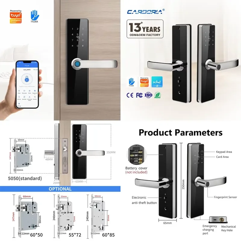 Waterproof Outdoor High Security Electric Digital Fingerprint Smart Door With APP TTLOCK BLE Wifi Mobile
Waterproof Outdoor High Security Electric Digital Fingerprint Smart Door With APP TTLOCK BLE Wifi Mobile