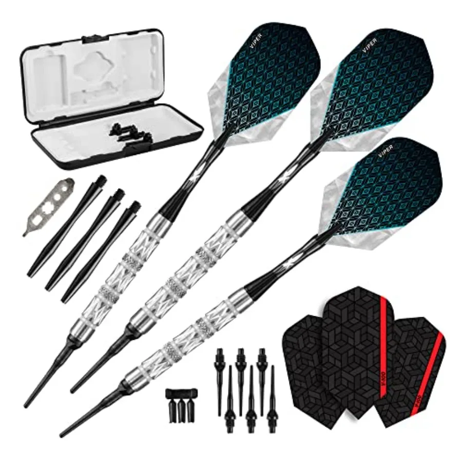 Viper Diamond 90% Tungsten Soft Tip Dart Set with Case
Viper Diamond 90% Tungsten Soft Tip Dart Set with Case