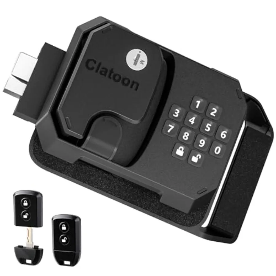 RV keyless entry door lock replacement for travel trailer and camper accessories, full metal construction, black, upgraded lock
RV keyless entry door lock replacement for travel trailer and camper accessories, full metal construction, black, upgraded lock