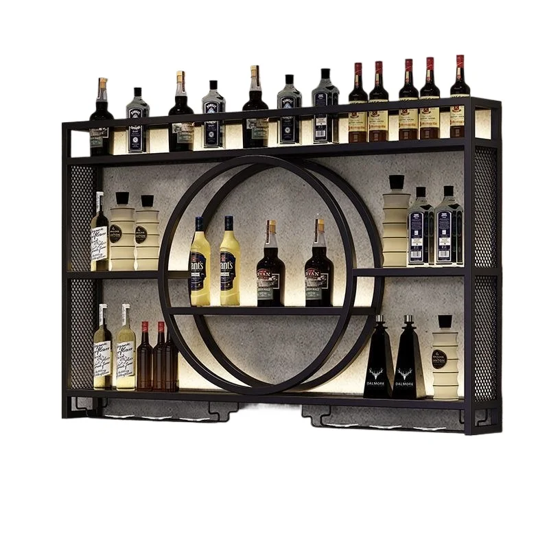 Fashion red wine display stand wrought iron wall-mounted wine cabinet storage rack living room dining room wall decoration
Fashion red wine display stand wrought iron wall-mounted wine cabinet storage rack living room dining room wall decoration