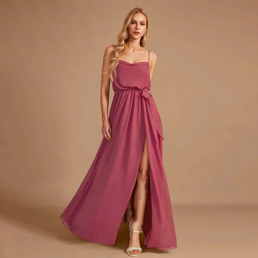 YZYmanualroom Chiffon Bridesmaid Dress With Ruffle A-line Cowl Floor-Length
YZYmanualroom Chiffon Bridesmaid Dress With Ruffle A-line Cowl Floor-Length