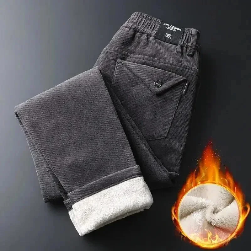 Spring Winter Corduroy Trousers for Men Korean Straight Loose Elastic Plush Pants Corduroy Velvet Casual Trousers Streetwear
Spring Winter Corduroy Trousers for Men Korean Straight Loose Elastic Plush Pants Corduroy Velvet Casual Trousers Streetwear