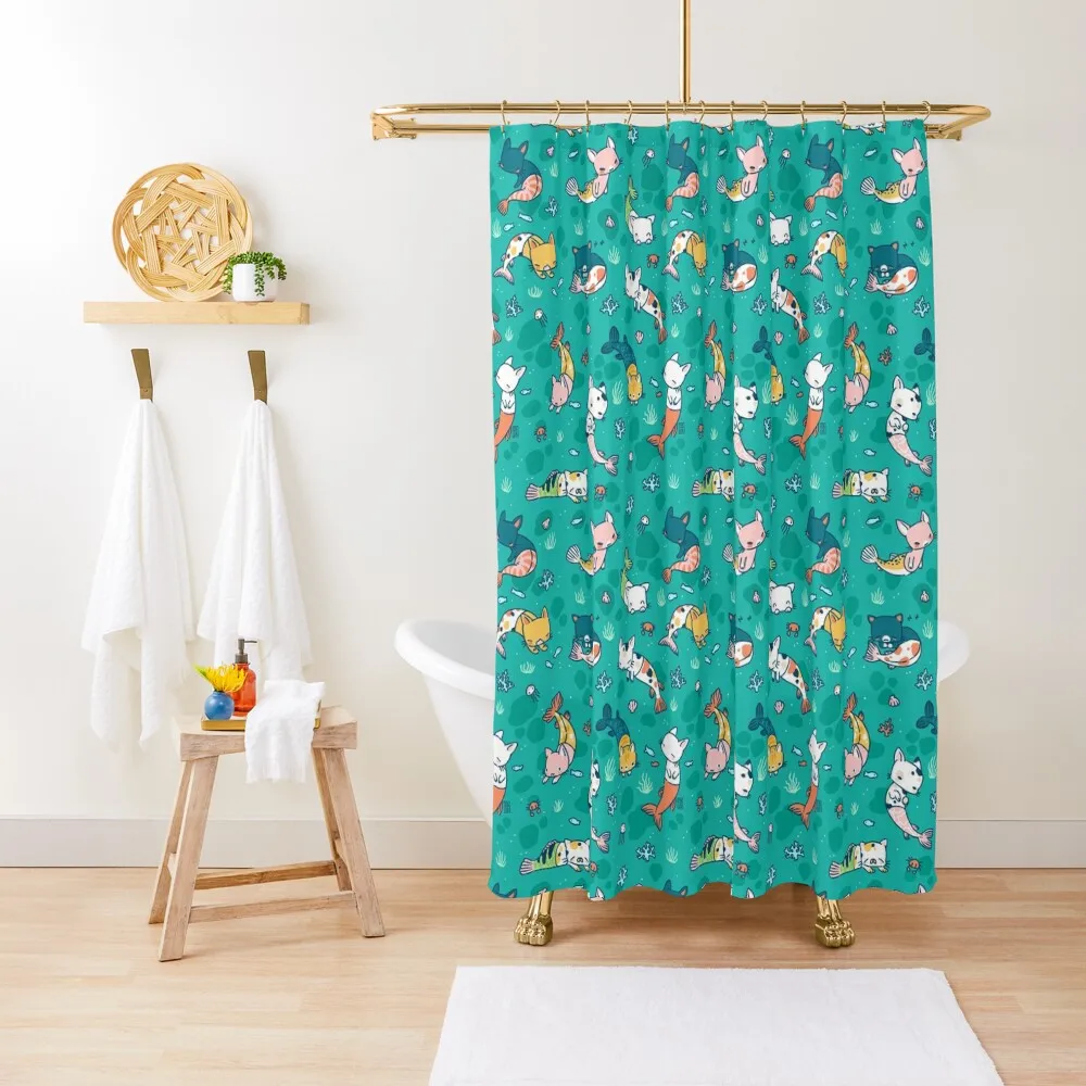 Meowmaids Teal Shower Curtain Modern Accessory Bathrooms Bathroom Accessory Curtain
Meowmaids Teal Shower Curtain Modern Accessory Bathrooms Bathroom Accessory Curtain