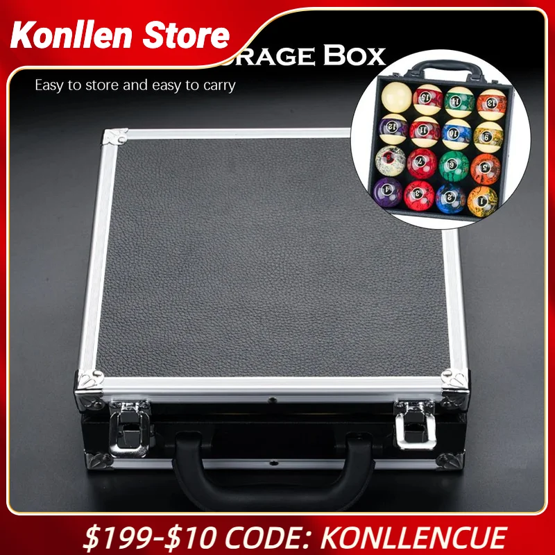 Billiard Ball Storage Box, Leather Aluminum Ball Box, Carry Handle, PU Accessory for Black 8 Pool Cue, 25cm x 25cm x 7.5cm
Billiard Ball Storage Box, Leather Aluminum Ball Box, Carry Handle, PU Accessory for Black 8 Pool Cue, 25cm x 25cm x 7.5cm
