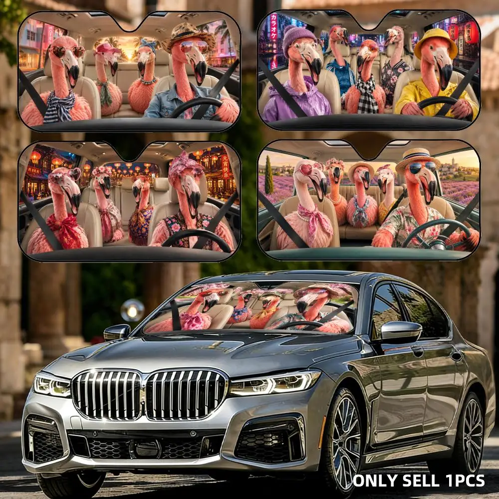 Funny Flamingo Driving Sun Visor Car Windshield Sun Shade Front Window Sunshade UV Block Heat Insulation Cover Parasol
Funny Flamingo Driving Sun Visor Car Windshield Sun Shade Front Window Sunshade UV Block Heat Insulation Cover Parasol