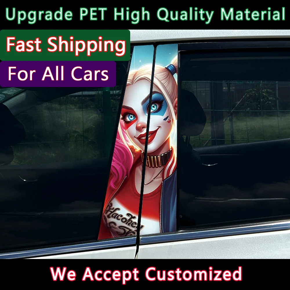 Готический клоун для девочек, автомобильные наклейки на заднюю стойку, авто центральная колонна, украшение, крышка, царапины, водонепроницаемые наклейки, автомобильные аксессуары
Готический клоун для девочек, автомобильные наклейки на заднюю стойку, авто центральная колонна, украшение, крышка, царапины, водонепроницаемые наклейки, автомобильные аксессуары