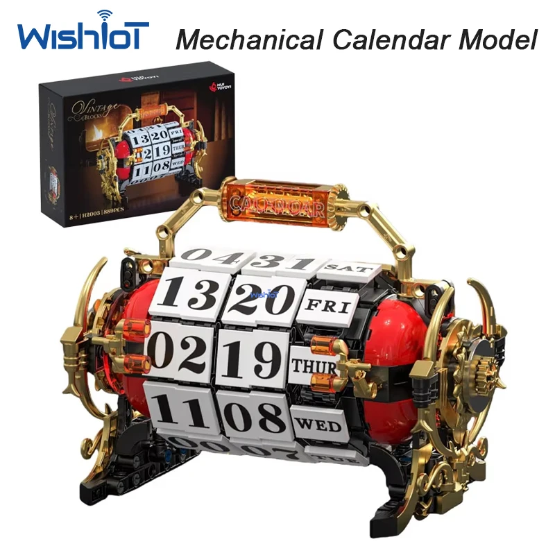 889pcs Retro Mechanical Calendar Building Blocks MOC Mechanical Gear Model DIY Desktop Decor Assembly Toy Gift for Adults
889pcs Retro Mechanical Calendar Building Blocks MOC Mechanical Gear Model DIY Desktop Decor Assembly Toy Gift for Adults