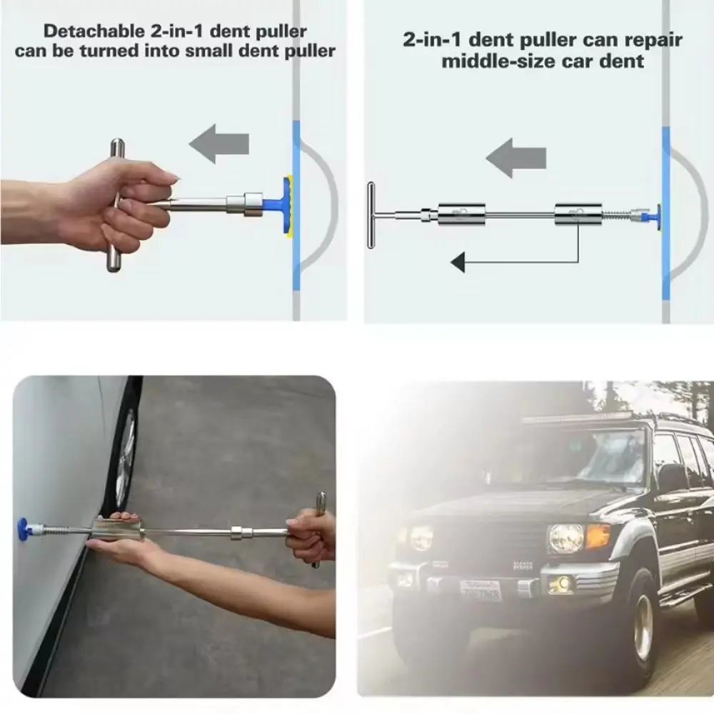 Durable Car Dent Repair Tool Seamless Metal Reverse Hammer Dent Restorer Tool T Puller Suction Cup Body Panel Repair Pit Repair
Durable Car Dent Repair Tool Seamless Metal Reverse Hammer Dent Restorer Tool T Puller Suction Cup Body Panel Repair Pit Repair