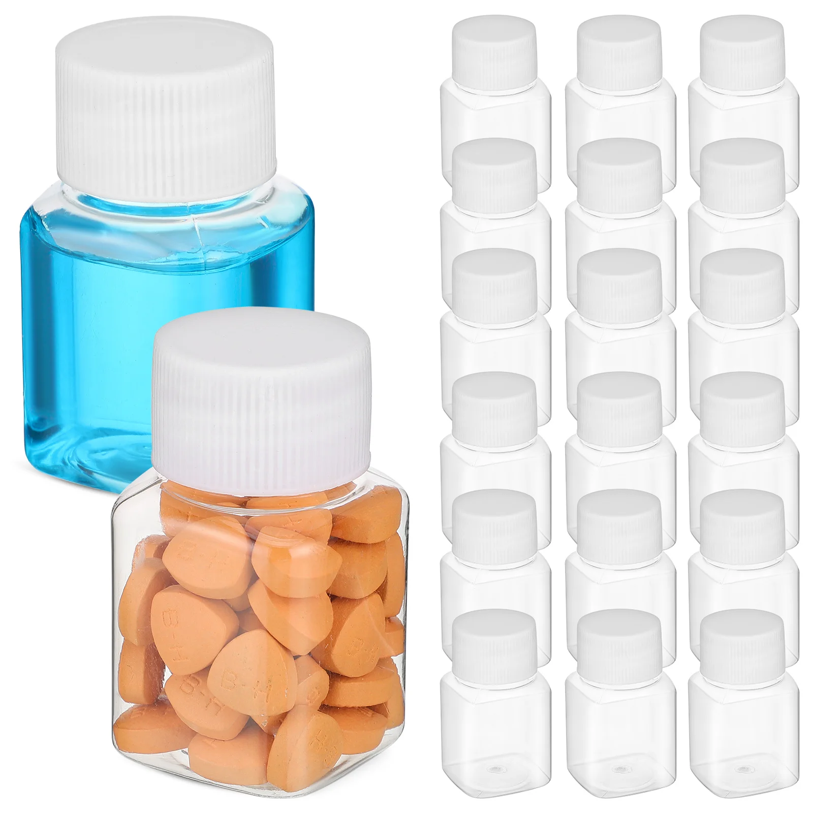 20 Pcs Plastic Square Bottle Empty Bottles Mini Travel Containers Sample Liquid Transparent Small for
20 Pcs Plastic Square Bottle Empty Bottles Mini Travel Containers Sample Liquid Transparent Small for