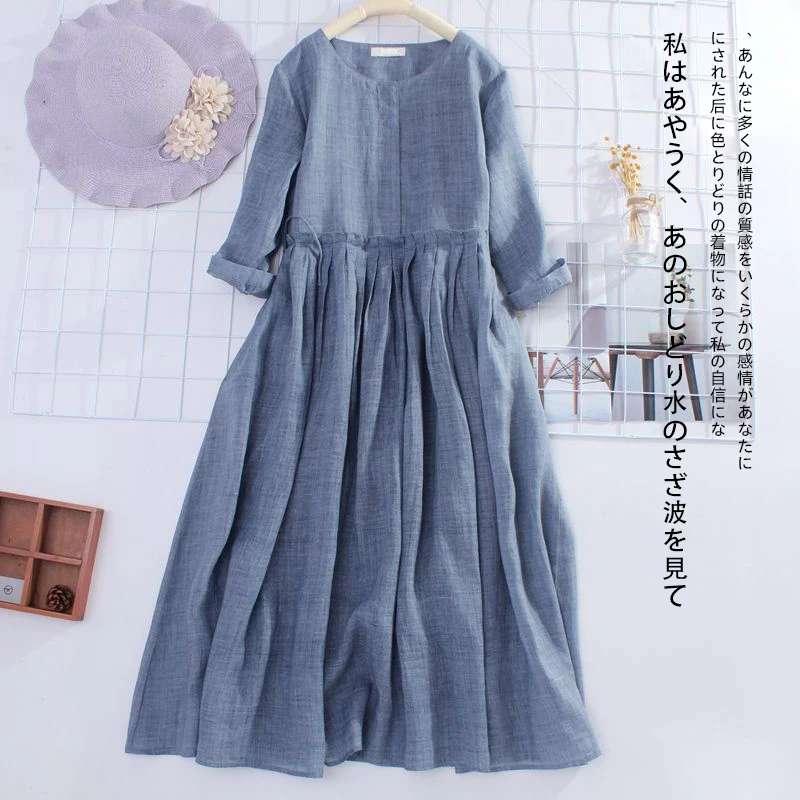 Natural Cotton Linen O-Neck Dress Women 2023 Summer Robe Femme Adjustable Waist Loose Comfortable Breathable Casual Long Dresses
Natural Cotton Linen O-Neck Dress Women 2023 Summer Robe Femme Adjustable Waist Loose Comfortable Breathable Casual Long Dresses