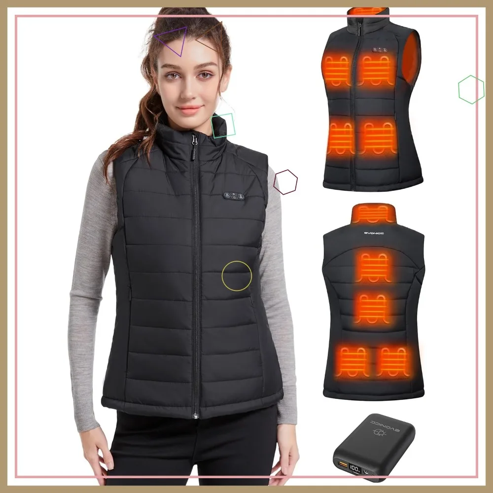 Warm Washable Heated Vest for Women with 16000mAh Battery, Lightweight Winter Wear
Warm Washable Heated Vest for Women with 16000mAh Battery, Lightweight Winter Wear