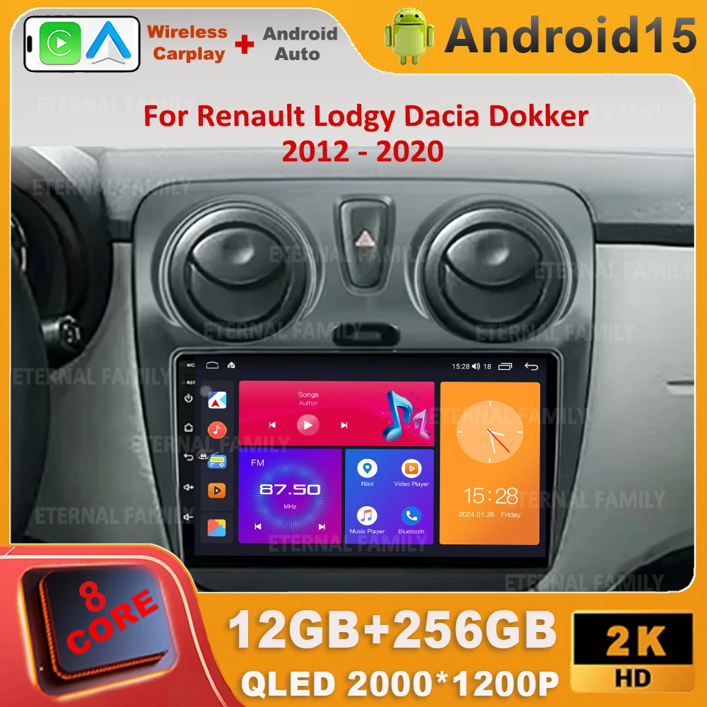 Android 15 Car Radio For Renault Lodgy Dacia Dokker 2012 - 2020 Multimedia Video Player Navigation GPS 4G Wireless Carplay WIFI
Android 15 Car Radio For Renault Lodgy Dacia Dokker 2012 - 2020 Multimedia Video Player Navigation GPS 4G Wireless Carplay WIFI
