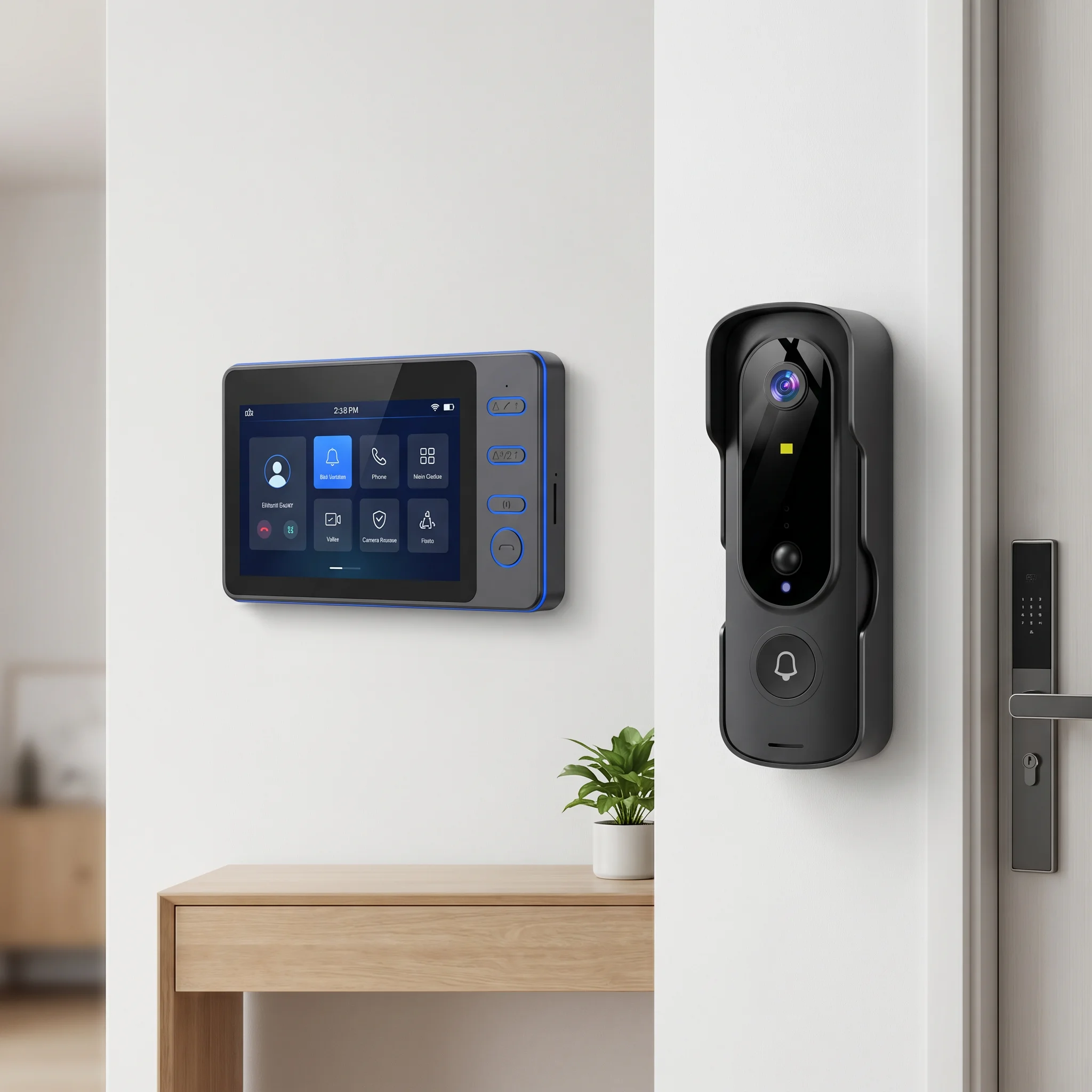 ABS Wireless Video Doorbell Intercom System Clear Picture Wide Angle View Precise Wake-up Real-time
ABS Wireless Video Doorbell Intercom System Clear Picture Wide Angle View Precise Wake-up Real-time