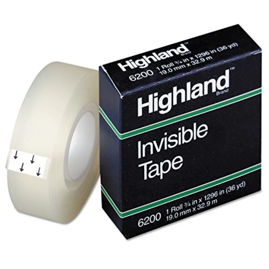 Highland Invisible Permanent Mending Tape 3/4 x 1296 Roll Clear Matte Finish 1 Core Single Roll Refill
Highland Invisible Permanent Mending Tape 3/4 x 1296 Roll Clear Matte Finish 1 Core Single Roll Refill