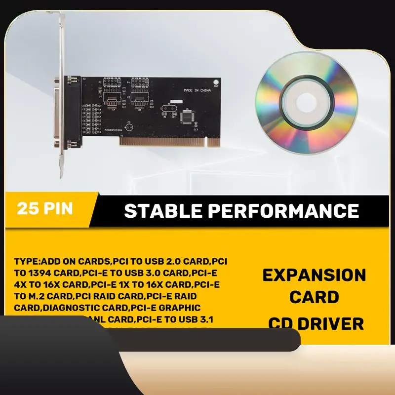 Адаптер карты расширения Pci 25-контактный параллельный Lpt Pci к параллельному порта принтера Db25 Карта контроллера-T44C
Адаптер карты расширения Pci 25-контактный параллельный Lpt Pci к параллельному порта принтера Db25 Карта контроллера-T44C