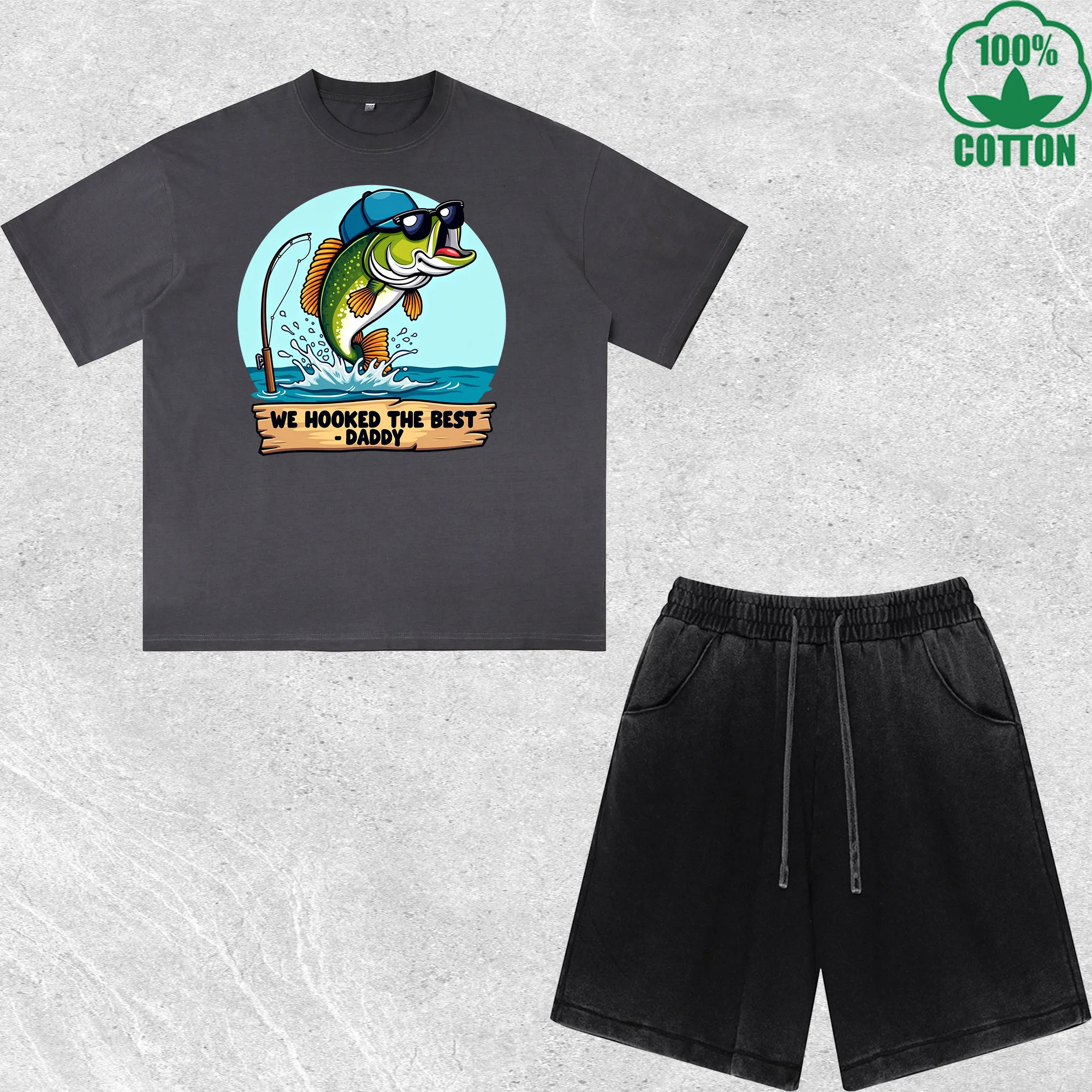 We Hooked Best Printed Dirty Wash T-Shirt Shorts Set Multicolor Combo Loose Trendy Fashionable 100%Cotton
We Hooked Best Printed Dirty Wash T-Shirt Shorts Set Multicolor Combo Loose Trendy Fashionable 100%Cotton
