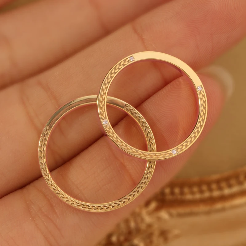 AZS Designer Handcrafted Custom Wheat Sheaf Gold-Plated Silver Rings with Lab-Grown Diamonds - Lovers' Valentine, Wedding rings
AZS Designer Handcrafted Custom Wheat Sheaf Gold-Plated Silver Rings with Lab-Grown Diamonds - Lovers' Valentine, Wedding rings