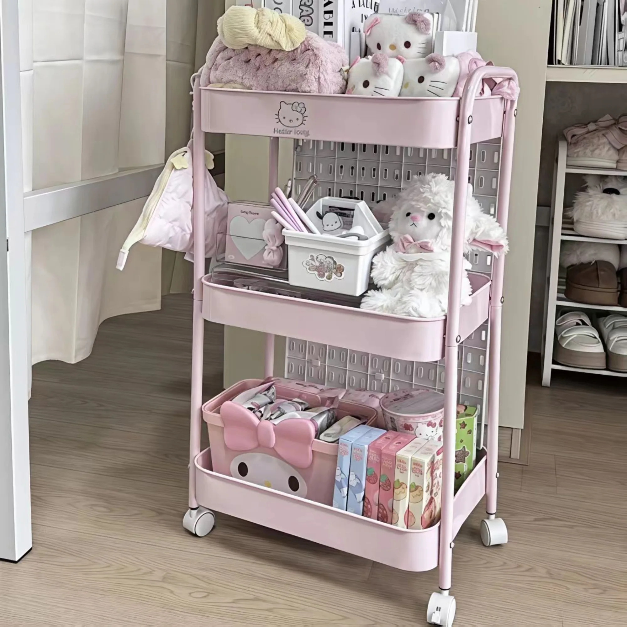 Sanrio Hello Kitty Cosmetics Storage Rack Landing Large Capacity Removable Trolley Storage Rack Multi-layer Makeup Storage Rack
Sanrio Hello Kitty Cosmetics Storage Rack Landing Large Capacity Removable Trolley Storage Rack Multi-layer Makeup Storage Rack