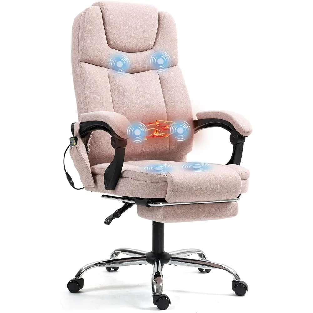 Massage Office Chair with Footrest, Ergonomic Adjustable Reclining Executive Home Desk Chair w/ 6 Vibration Points & Heat, Pink
Massage Office Chair with Footrest, Ergonomic Adjustable Reclining Executive Home Desk Chair w/ 6 Vibration Points & Heat, Pink