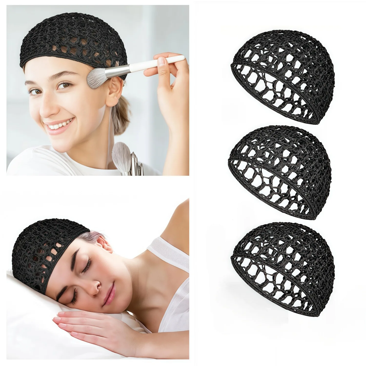 Sleeping Hair Net 1Pc Crochet Wig Cap Black Elastic Weaving Cap Soft Comfortable Knitted Mesh Hair Net Women Daily Use Braid Cap
Sleeping Hair Net 1Pc Crochet Wig Cap Black Elastic Weaving Cap Soft Comfortable Knitted Mesh Hair Net Women Daily Use Braid Cap
