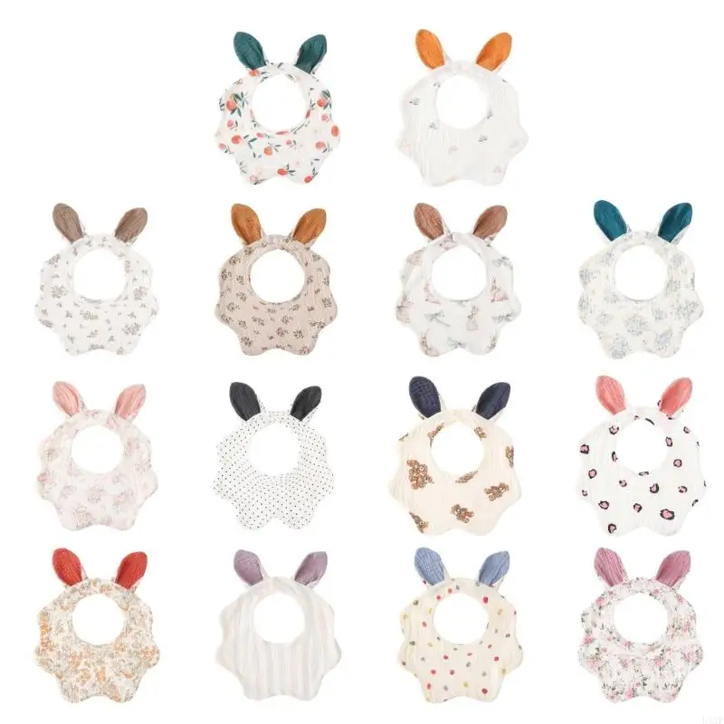 Baby Bib with Lovely Rabbit Ears and Hem Designing for Drooling Protections 0-2 Years Infant Cotton Burp Cloth
Baby Bib with Lovely Rabbit Ears and Hem Designing for Drooling Protections 0-2 Years Infant Cotton Burp Cloth