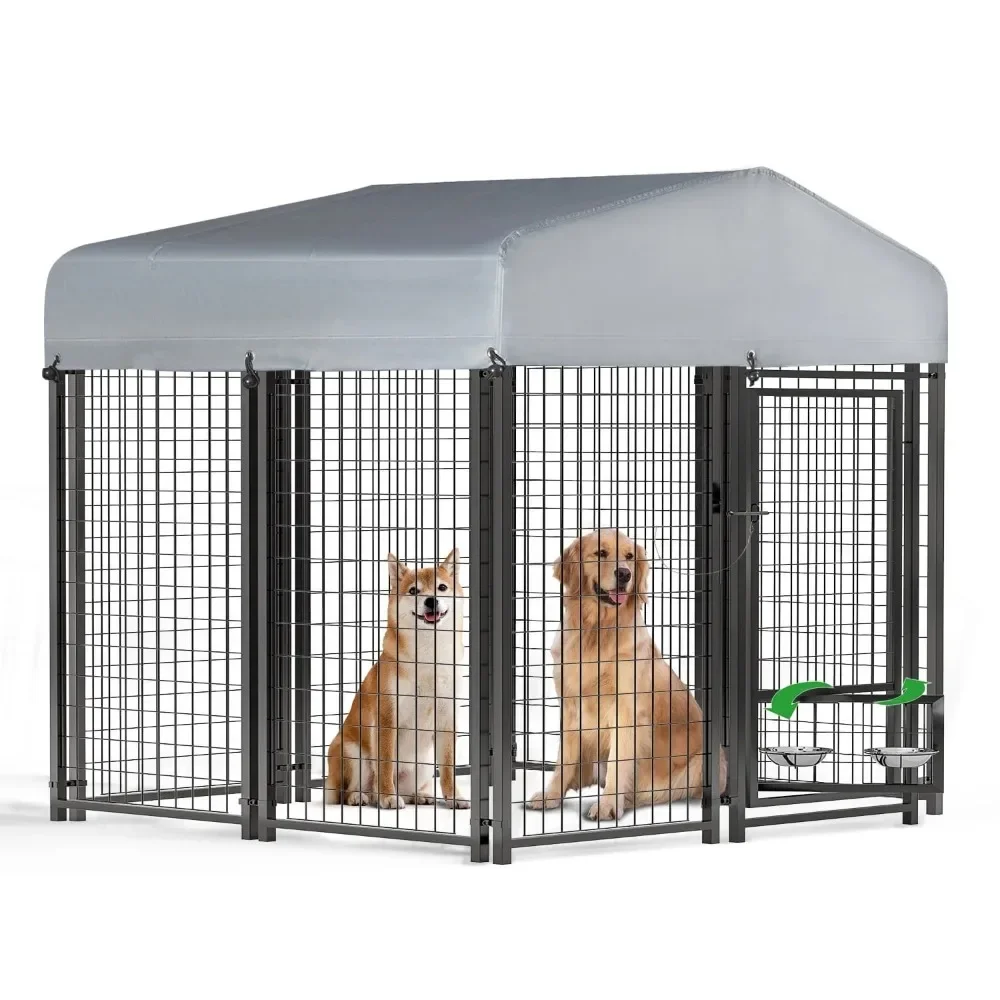 4x4x4 FT Dog Kennel for Large Dogs,Pet Dog Run Enclosures for Dog Crate with Waterproof UV-Resistant Cover and Secure Lock
4x4x4 FT Dog Kennel for Large Dogs,Pet Dog Run Enclosures for Dog Crate with Waterproof UV-Resistant Cover and Secure Lock